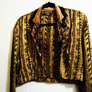 GOLD AND BROWN 80'S BOLERO L